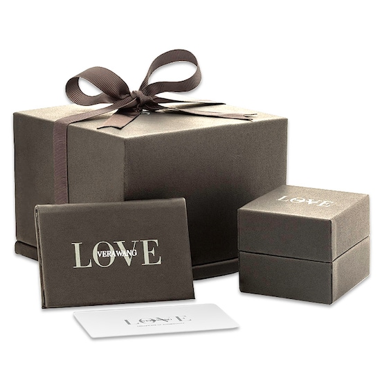 The Kindred Heart from Vera Wang Love Collection Freshwater Cultured Pearl and Diamond Stud Earrings in Sterling Silver