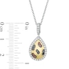 Thumbnail Image 3 of Wonder Woman™ Collection 0.30 CT. T.W. Multi-Colour and White Diamond Cheetah Pendant in Sterling Silver and 10K Gold