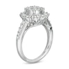 Marilyn Monroe™ Collection 0.95 CT. T.W. Composite Diamond Sunburst Frame Engagement Ring in 14K White Gold