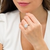 Thumbnail Image 2 of Marilyn Monroe™ Collection 0.95 CT. T.W. Composite Diamond Sunburst Frame Engagement Ring in 14K White Gold