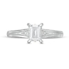 Thumbnail Image 3 of 0.72 CT. T.W. Certified Emerald-Cut Diamond Vintage-Style Engagement Ring in 14K Two-Tone Gold (I/I1)