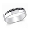 Thumbnail Image 1 of Men's 0.20 CT. T.W. Black Diamond Ribbon Band in Sterling Silver