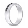 Thumbnail Image 3 of Men's 0.20 CT. T.W. Black Diamond Ribbon Band in Sterling Silver