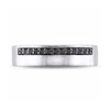 Thumbnail Image 4 of Men's 0.20 CT. T.W. Black Diamond Ribbon Band in Sterling Silver
