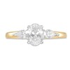 1.00 CT. T.W. Multi-Shape Diamond Past Present Future® Engagement Ring in 14K Two-Tone Gold