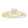 1.00 CT. T.W. Multi-Shape Diamond Past Present Future® Engagement Ring in 14K Two-Tone Gold
