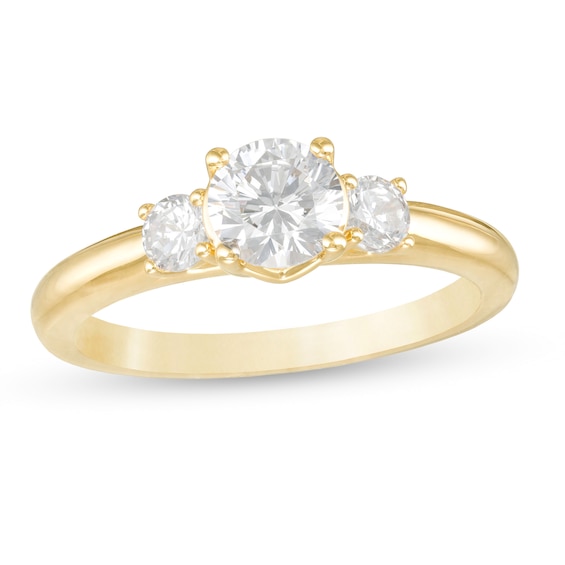 0.98 CT. T.W. Diamond Past Present Future® Engagement Ring in 14K Gold ...