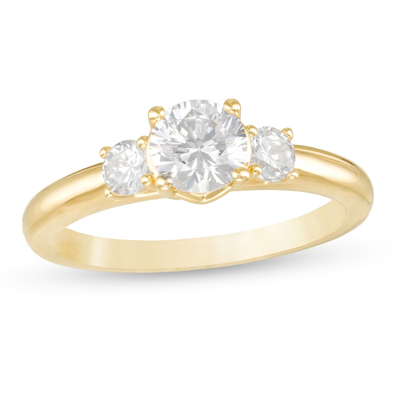0.98 CT. T.W. Diamond Past Present Future® Engagement Ring in 14K Gold
