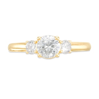 0.98 CT. T.W. Diamond Past Present Future® Engagement Ring in 14K Gold