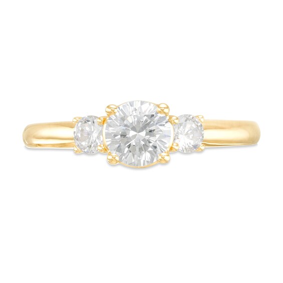 0.98 CT. T.W. Diamond Past Present Future® Engagement Ring in 14K Gold