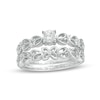 Thumbnail Image 0 of 0.29 CT. T.W. Diamond Open Floral Bridal Set in 10K White Gold