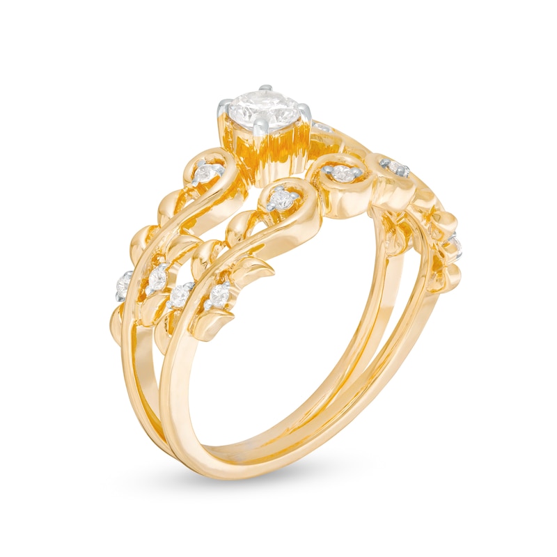 0.29 CT. T.W. Diamond Vine Bridal Set in 10K Gold