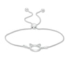Thumbnail Image 1 of Diamond Accent Cat Ears Bolo Bracelet in Sterling Silver - 9.5"