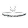 Thumbnail Image 1 of 0.09 CT. T.W. Black Diamond Tennis-Style Bolo Bracelet in Sterling Silver - 9.5"