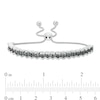 Thumbnail Image 3 of 0.09 CT. T.W. Black Diamond Tennis-Style Bolo Bracelet in Sterling Silver - 9.5"