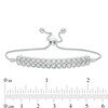 Thumbnail Image 3 of 0.15 CT. T.W. Diamond Double Row Bolo Bracelet in Sterling Silver - 9.5"
