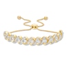 Thumbnail Image 1 of 0.45 CT. T.W. Diamond Cascading Bolo Bracelet in Sterling Silver and 14K Gold Plate - 9.5"