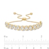 Thumbnail Image 3 of 0.45 CT. T.W. Diamond Cascading Bolo Bracelet in Sterling Silver and 14K Gold Plate - 9.5"