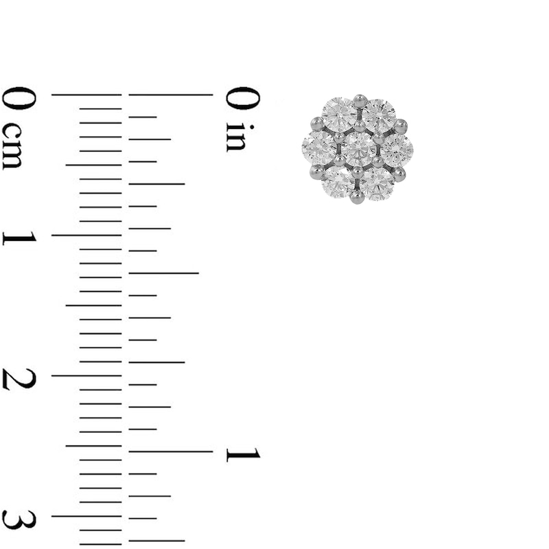 0.29 CT. T.W. Composite Diamond Flower Stud Earrings in 10K White Gold