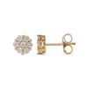 Thumbnail Image 2 of 0.29 CT. T.W. Composite Diamond Flower Stud Earrings in 10K Gold