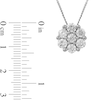 Thumbnail Image 4 of 0.45 CT. T.W. Composite Diamond Flower Pendant in 10K White Gold