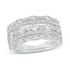 Thumbnail Image 1 of 1.23 CT. T.W. Diamond Multi-Row Anniversary Ring in 14K White Gold
