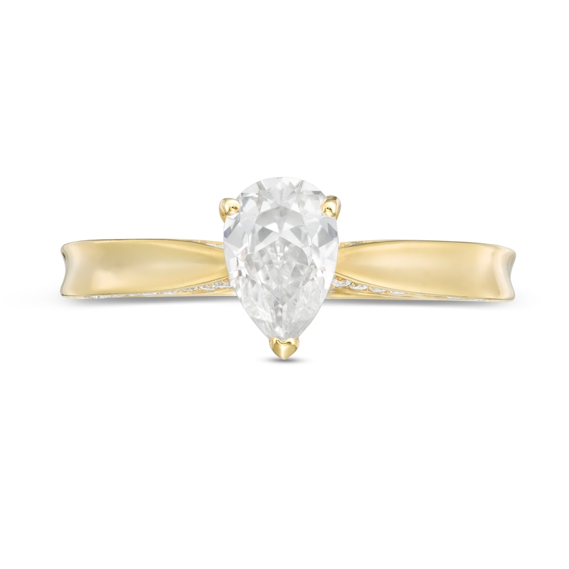 Main Image 4 of 0.95 CT. T.W. Pear-Shaped Diamond Engagement Ring in 14K Gold