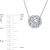 Thumbnail Image 3 of 7.0mm Aquamarine and 0.12 CT. T.W. Diamond Swirl Frame Necklace in 10K White Gold - 17"