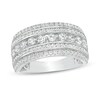 Thumbnail Image 0 of 0.95 CT. T.W. Diamond Multi-Row Anniversary Ring in 14K White Gold