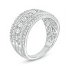 Thumbnail Image 2 of 0.95 CT. T.W. Diamond Multi-Row Anniversary Ring in 14K White Gold