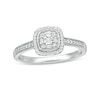 Thumbnail Image 0 of 0.12 CT. T.W. Diamond Cushion Frame Promise Ring in Sterling Silver