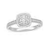 Thumbnail Image 1 of 0.12 CT. T.W. Diamond Cushion Frame Promise Ring in Sterling Silver