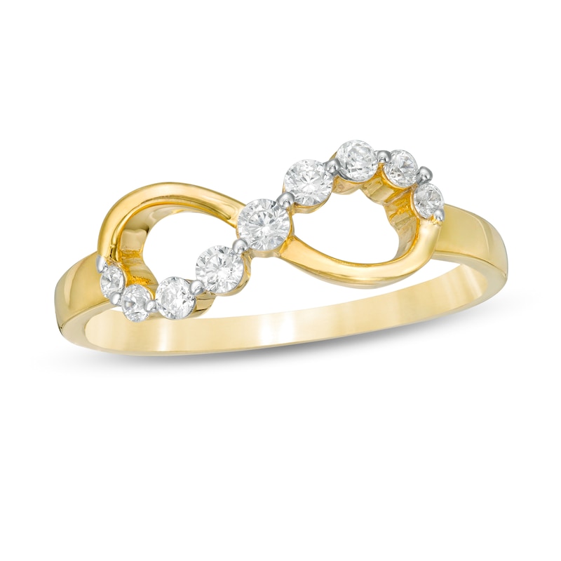 0.18 CT. T.W. Diamond Sideways Infinity Ring in 10K Gold