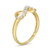 Thumbnail Image 2 of 0.18 CT. T.W. Diamond Sideways Infinity Ring in 10K Gold