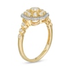 Thumbnail Image 2 of 0.45 CT. T.W. Diamond Bezel-Set Scallop Frame Ring in 10K Gold
