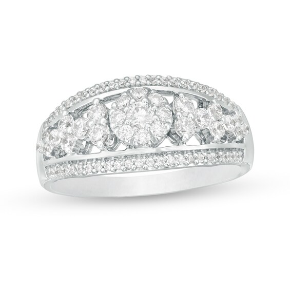 0.58 CT. T.W. Composite Diamond Split Shank Ring in 10K White Gold
