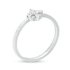 Thumbnail Image 3 of 0.04 CT. T.W. Diamond Flower Promise Ring in Sterling Silver