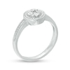 Composite Diamond Accent Frame Promise Ring in Sterling Silver
