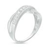 Thumbnail Image 2 of 0.45 CT. T.W. Diamond Criss-Cross Split Shank Ring in 10K White Gold