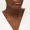 Thumbnail Image 2 of Ruby Circle Pendant in 10K White Gold