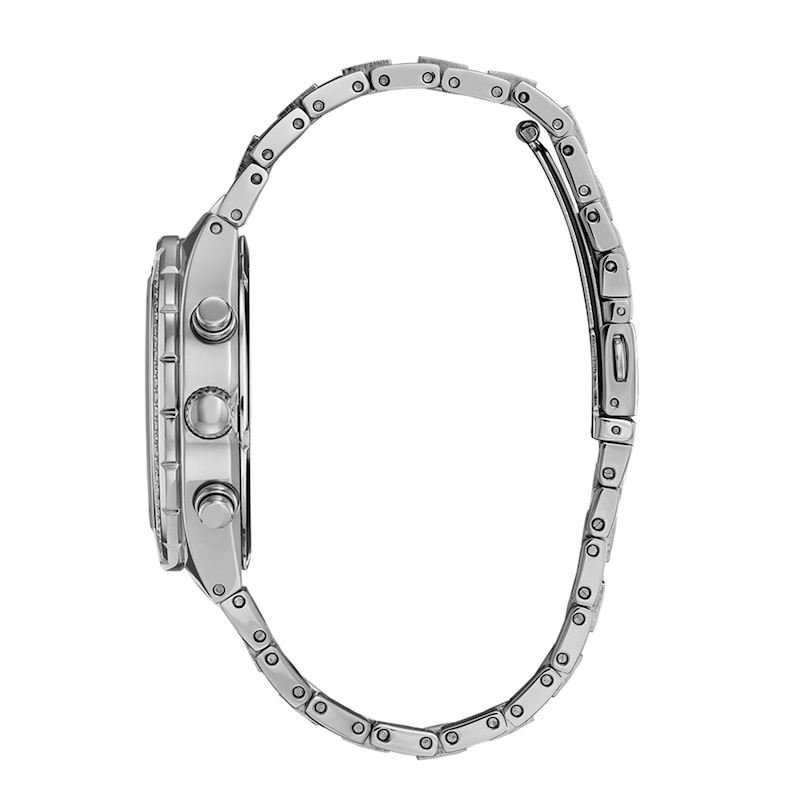 Main Image 2 of Men's Citizen Eco-Drive® Crystal Accent Chronograph Watch with Black Dial (Model: CA0750-53E)