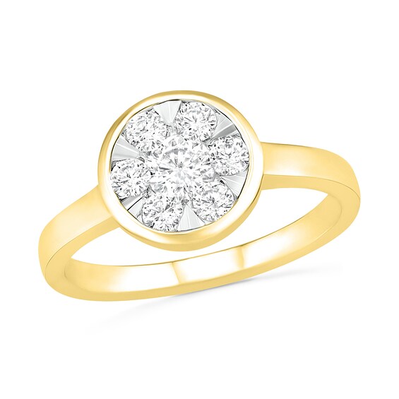 0.45 CT. T.W. Composite Diamond Circle Ring in 10K Gold