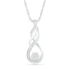 Thumbnail Image 0 of Diamond Accent Cascading Twist Pendant in Sterling Silver