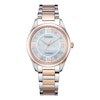 Thumbnail Image 0 of Ladies' Citizen Eco-Drive® Fiore Diamond Accent Two-Tone Watch with Mother-of-Pearl Dial (Model: EM0876-51D)