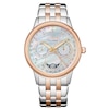 Thumbnail Image 0 of Ladies' Citizen Eco-Drive® Calendrier Diamond Two-Tone Chronograph Watch with Mother-of-Pearl Dial (Model: FD0006-56D)