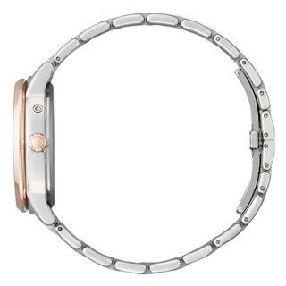 Ladies' Citizen Eco-Drive® Calendrier Diamond Two-Tone Chronograph Watch with Mother-of-Pearl Dial (Model: FD0006-56D)