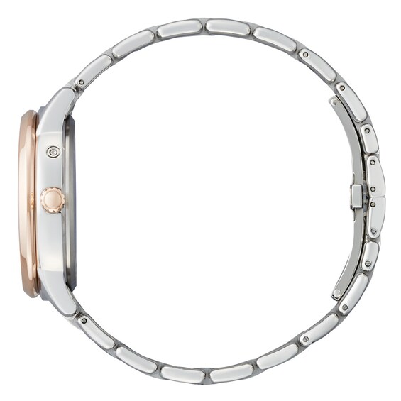 Ladies' Citizen Eco-Drive® Calendrier Diamond Two-Tone Chronograph Watch with Mother-of-Pearl Dial (Model: FD0006-56D)