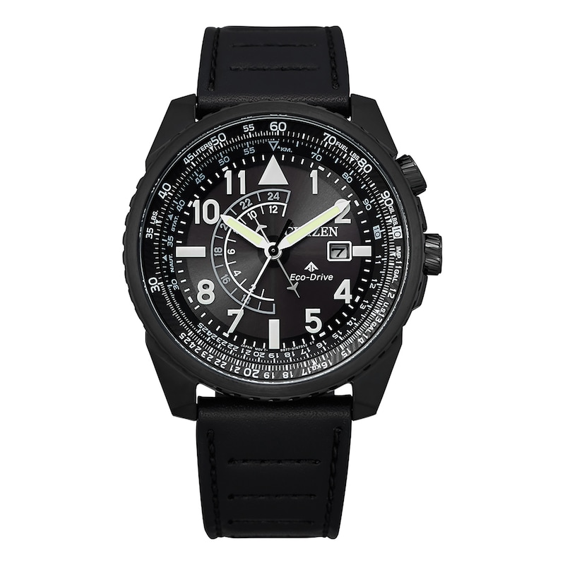 Men's Citizen Eco-Drive® Promaster Nighthawk Strap Watch with Black Dial (Model: BJ7135-02E)|Peoples Jewellers