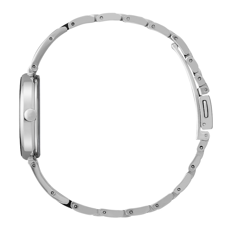 Main Image 2 of Ladies' Citizen Eco-Drive® Axiom Diamond Accent Two-Tone Bangle Watch with Black Dial (Model: EX1538-50E)