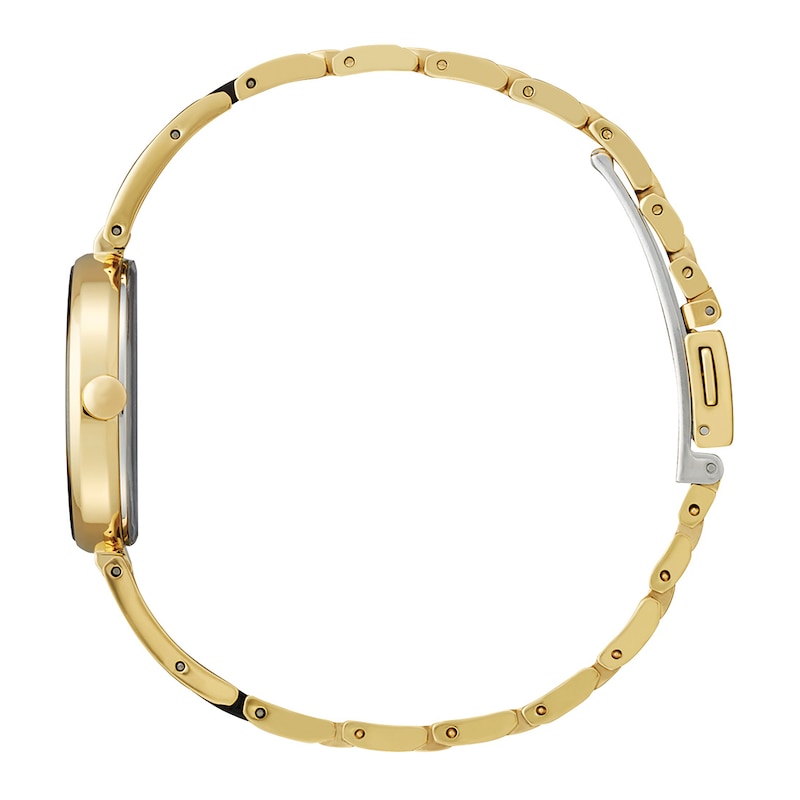 Main Image 2 of Ladies' Citizen Eco-Drive® Axiom Diamond Accent Two-Tone Bangle Watch with Black Dial (Model: EX1539-57E)